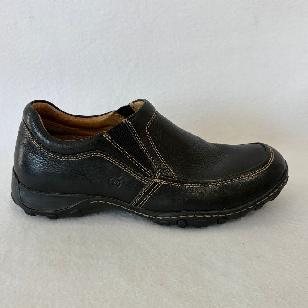 Born Concept Loafers Men's Size 9.5 EUR 43 Black Leather Casual Slip On Shoes - Picture 4 of 11
